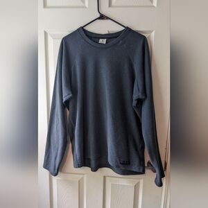 Melanzana Grey Micro Grid Crewneck Fleece - Men's Large